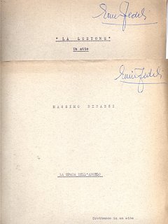 Emma  Fedeli 2 Copioni La Lezione La Spada Dell Angelo Teatro 1947